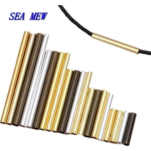 200pcs Brass Tube 10mm-30mm Metal Long Tube Cylinder Straight Tube Beads DIY Handmade Accessories For Jewelry Making