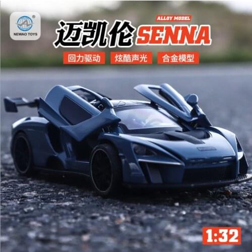 2020 new childrens gift 1:32 simulation McLaren Seine alloy car model childrens acousto-optic toy racing car