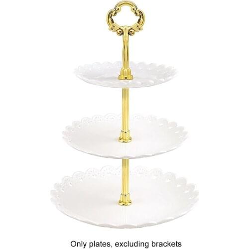 3Pcs Fruit Dessert Cake Plate Fruits Storage Holder Living Room Accessories Cake Stand Afternoon Tea Wedding Plates