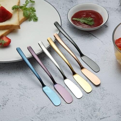 304Stainless Steel Cheese Knife Butter Spatula Long Handle Honey Cream Knife Western Style Tableware Kitchen Tools Dessert Toast