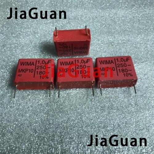 4PCS RED WIMA MKP10 1U 250V p22.5mm original new MKP-10 105/250V audio 1000nf film 105 PCM22.5 hot sale 1uf/250v 1U