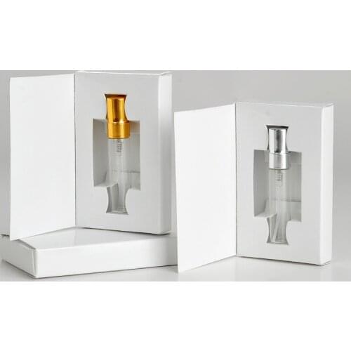 50Pieces/Lot 5ML Customizable Paper Boxes And Glass Perfume Bottle With Atomizer Empty Parfum Packaging CUSTOM LOGO for gift