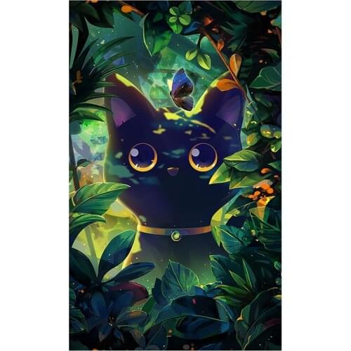 5D DIY Full Round Diamond Painting Cartoon Cats & Dogs Cross Stitch 3D Embroidery Rhinestone Mosaic Home Decor Art Y642