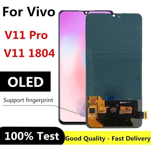 6.41" OLED For Vivo V11 Pro LCD Display Touch Screen Digitizer Assembly For Vivo V11Pro v 11 V11 1804 lcd Replacement