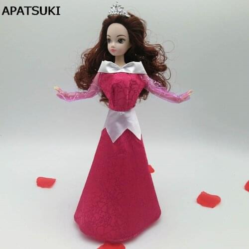 Doll Accessories Clothes For Barbie Doll Sleeping Beauty Cosplay Costume Princess Aurora Dresses For 1/6 BJD Dolls