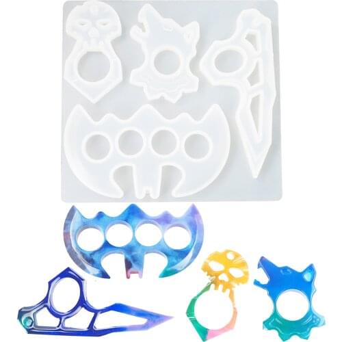 Irregular Silicone Molds Self Defense Keychain Resin Casting Craft Mould Jewelry DIY Handmade Pendant usual