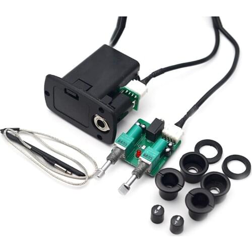 Free Shipping 2 Band EQ Equalizer Acoustic Classical Guitar Piezo Pickup EQ Preamp System for Acoustic Guitarra Parts