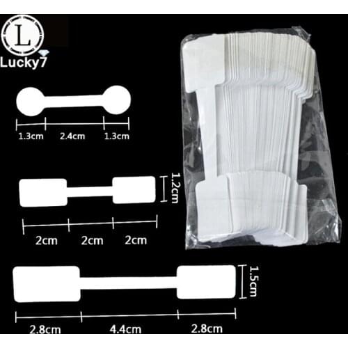 Wholesale Portable Blank Paper Jewelry Tag White Dumbell Tag Rectangle Self-Sticker Label Tool Ring Jewelry Tags