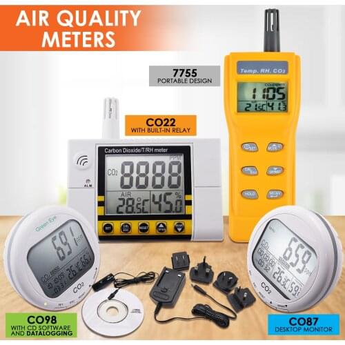 Digital C02 Sensor Meter Monitor Tester Carbon Dioxide Temperature RH Humidity Gas Analyzer Air Quality Meter Datalogger