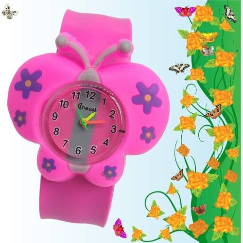 Mother sends a gift for the children girl butterfly watch children boy students clock child watches kids baby Christmas gift