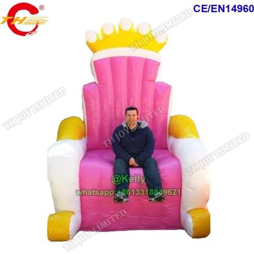 3m high giant inflatable throne chair for sale, pvc tarpaulin Inflatable Throne Chair Cheap Inflatable King Throne Chair