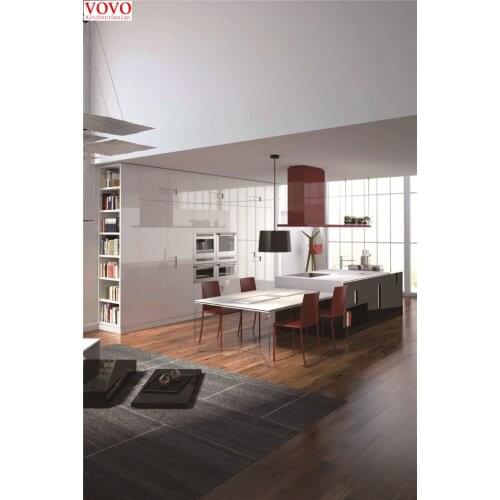 High gloss finished modern kitchen cabinet made in Foshan China