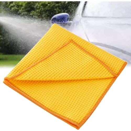 Glass Absorbent Detailing Cleaning Car Washing Tool No Lint Soft Microfiber Waffle Towel Honeycomb Cloth Window Duster Home Rag