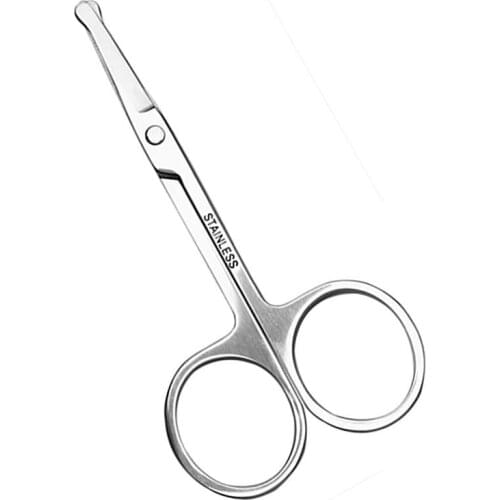 Stainless Steel Round Safety Scissors Eyebrow Makeup Scissor Beauty Nose Hair Trimmer Scissors Eyebrow with Sharp Head