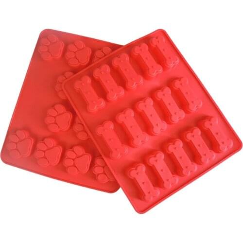 Ice Cube Soap Cookies Chocolate 3D Sweet Dog Claw Paw Bone Shape Silicone Cake Mold Silicone Mousse Fondant Decoration