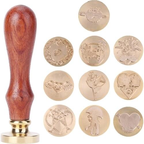 Love Rose Sealing Wax Stamp Head DIY Scrapbooking Wedding Invitations Photo Album Dedicated Seal Stamp Replace Head