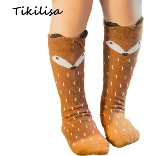 Cartoon Cute Kids Cotton Socks Hosiery Animal Baby Cotton Sock Knee High Long Legwarmer Cute Socks Boy Girl Children socks 0-6 Y