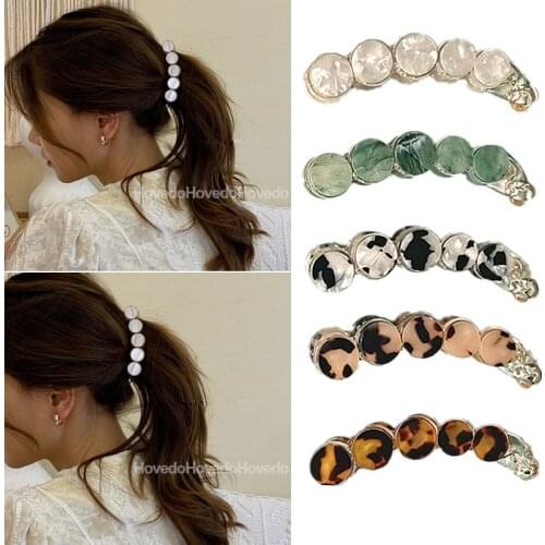 New Elegant Pearls Hair Claw Acrylic Hair Clips Big Size Makeup Hairgrip Hair Styling Barrettes for Women Girls Hair Accessories
