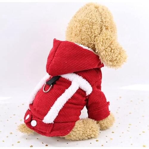 Pet Dog Clothing for Dog Clothes for Small Dogs Coat Winter Clothing for Large Dogs Jacket With Leash Ring Chihuahua Hoodies