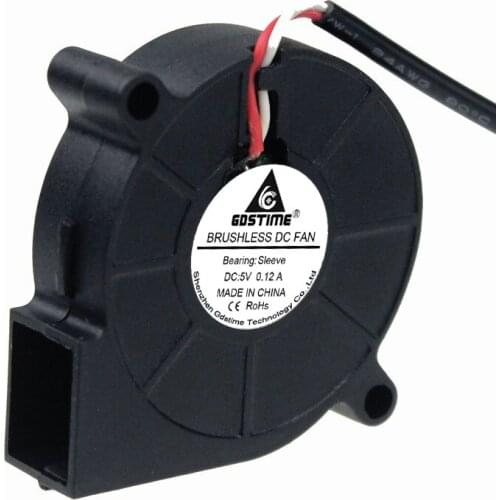 20PCS Gdstime DC 5015S 5V USB 5CM 50MM x 15MM 50X50X15mm Turbine Brushless Cooling Blower Fan for 3D Printer Cooler