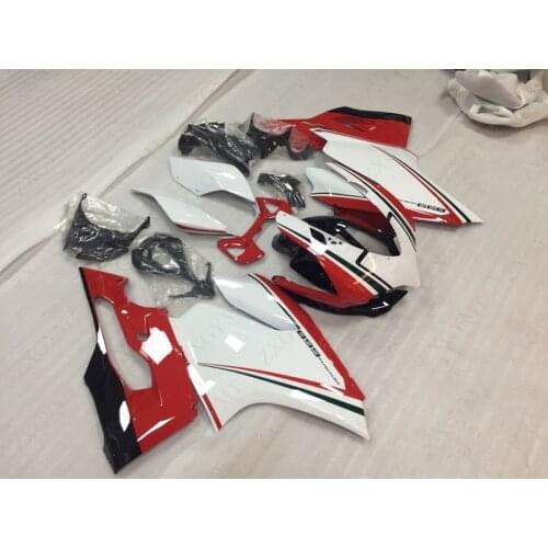 Plastic Fairings for DUCATI 1199 2012 - 2014 Red White Fairings 889 12 13 Fairing Kits for DUCATI 1199 12 13 Panigale