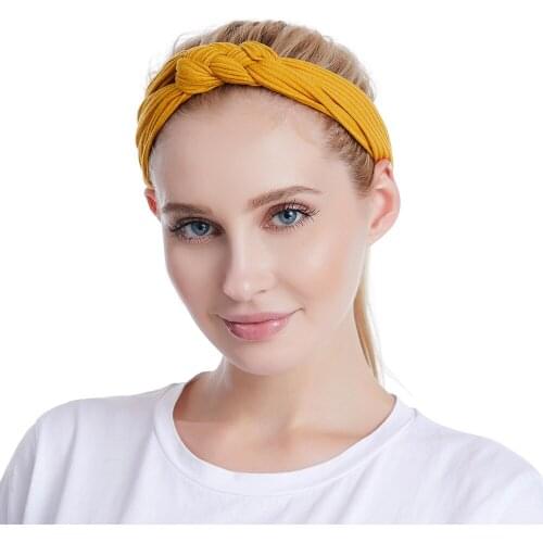 3 pieces Women Yoga Headband Fashion Twist Hair Band Head Wrap Gym Fitness Supply High Elastic Hairbands