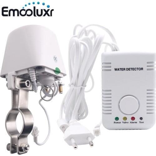Water Leak Alarm Water Sensor Detector Smart Home Security Alarm System w DN15 Manipulator Valve & Sensitive Water Probe Sensor