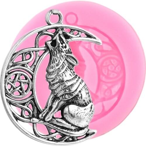 Wolf Silicone Keychains Mold DIY Animals Wolf Epoxy Resin Molds Jewelry Making keychain Moulds