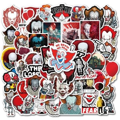 Sticker kpop stickers horror stickers 50pcs movie clown suitcase stickers waterproof graffiti suitcase stickers MTZ019-67