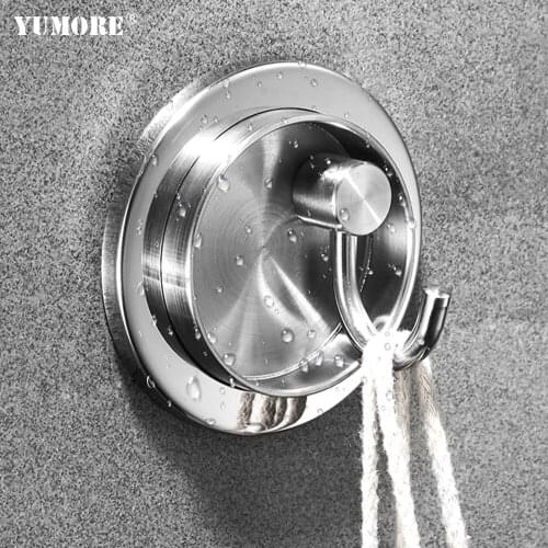 YUMORE Heavy Duty Robe Hook 304 Stainless Steel Towel Coat Hook Rack Bathroom Kitchen Wall Mounted Door Hanger