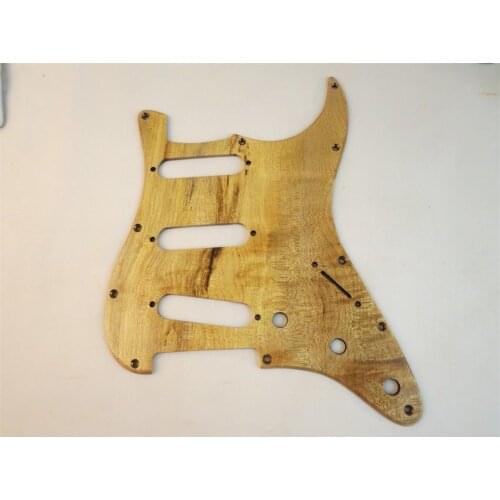 Solid wood Spalted Maple SSS GUITAR Pickguard #4333