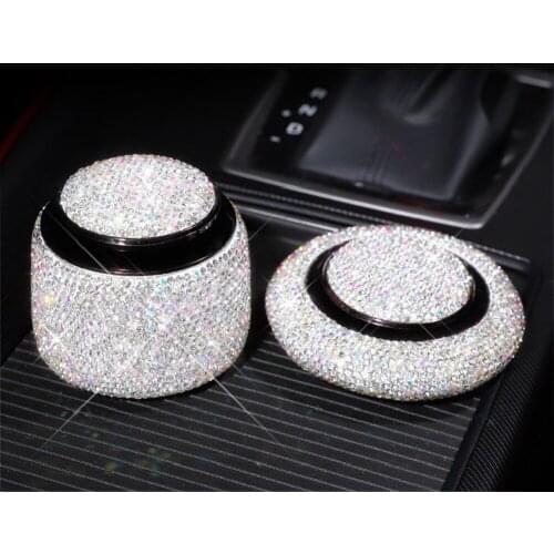 Bling Bling Car Interior Dashboard Decoration Ornament Block Style Crystals Air Freshener Perfume Diffuser Great Gift for Women