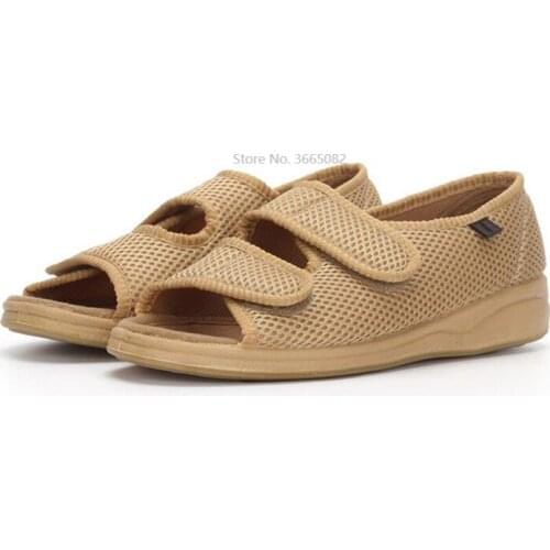 Diabetes widened shoes for the elderly Adjustable size shoes with thumb valgus deformity after fat and swelling of feet