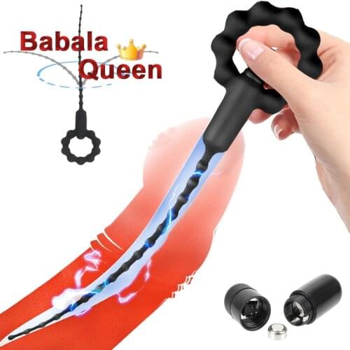 Penis Plug G-Spot Stimulator Urethral Dilator Vibration Insertion Type Urethral Plug Sex Toy Adult Male Masturbation Catheter