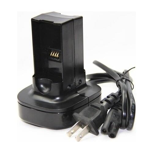 Dual Battery Charger Charging Dock 2 Holders Fit for Microsoft Xbox 360 Wireless Controller Gamepad Black Video Games Accessory