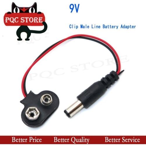 10PCS 9V Battery buckle 10cm Snap Cable to DC 9V Clip Male Line Battery Adapter For R3 DIY Jack Connector