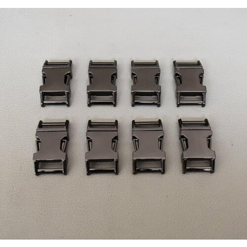 10 Pcs/Lot 5/8Inch(15mm) Zinc Alloy Metal Gun Black Buckle Manufactures For Diy Backpack Pet Collars Release Buckles