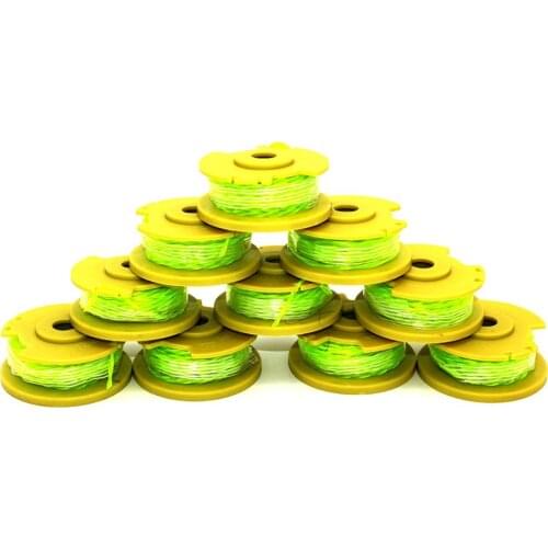 10pks String Trimmer Spool Line Replaces Ryobi One Plus+ 18V 24V 40V AC80RL3 Cordless Trimmers, Pre-Wound Weed Eater String