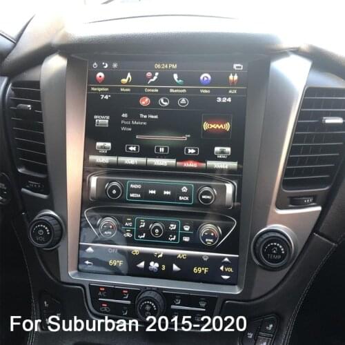 12.1 Android 9 Vertical Screen Navigation Radio For Chevrolet Suburban 2015~2020 GPS Navigation Stereo BT WiFi