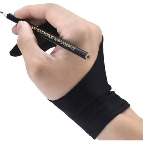 2-Finger Tablet Drawing Anti-Touch Gloves For iPad Pro 9.7 10.5 12.9 Inch Pencil