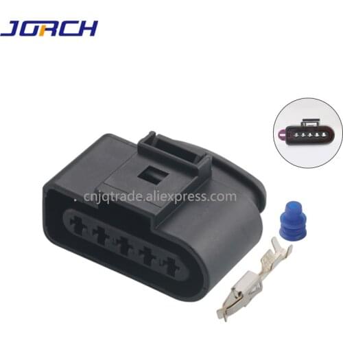 5 pins electric wiring harness waterproof auto connectors housing plug(3.5) female auto plug 4D0973725 1J0973725