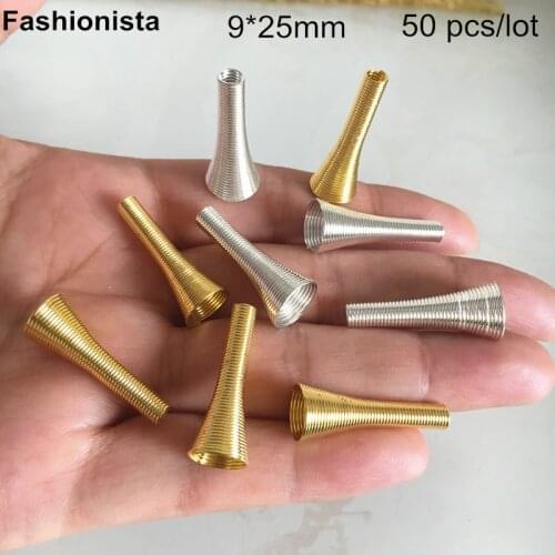 50 pcs -9*25mm Metal Wire Crafted Speaker Shape Decorations For Jewelry,Gold-color,Silver-color,Handmade Crafts Supplies -DGG