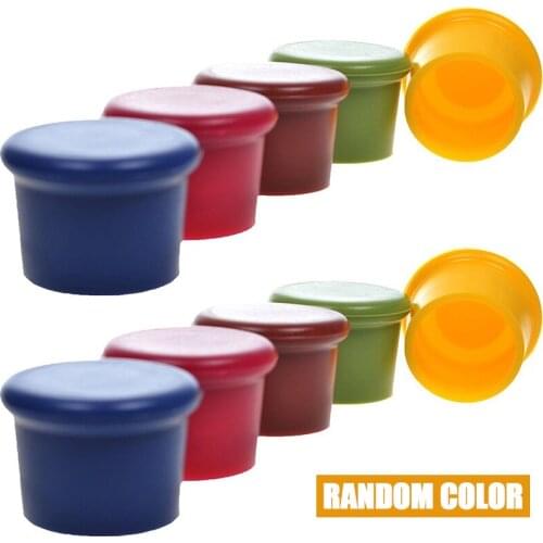 5pos Wine Stopper Silicone Wine Bottle Caps For Home Supplies Beer Wine Bottles Stopper Covers Random Colors