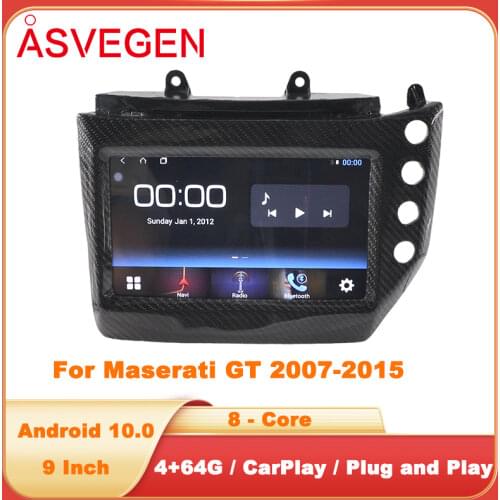 Android 8.1 9 Inch PX6 Car Multimedia Player For Maserati 4+64G Tesla Style Auto Stereo Video GPS Navigation Player 2007-2015