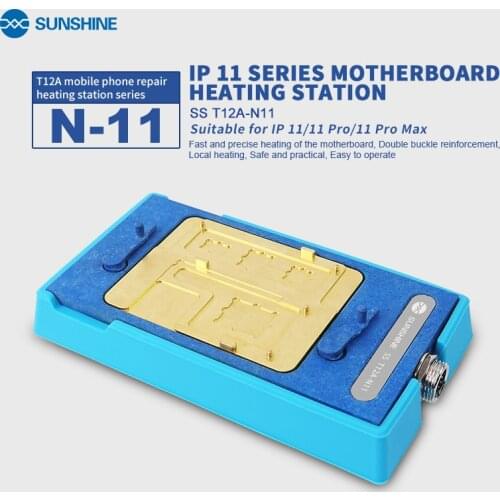 T12A-N11 3-in-1 Soldering Station Kit Motherboard Repair Tool For Iphone 11 11pro 11promax Cpu Nand Heating Disassembly Platform
