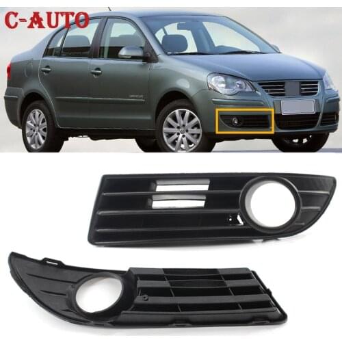 Car Left Right Front Fog Light FogLamp Light Cover Lower Bumper Grille For VW Polo 2006 2007 2008 2009 6Q0853666G 6Q0853665E