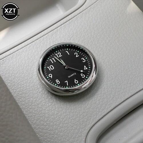 Car Clock Luminous Automobiles Internal Stick-On Mini Digital Watch Mechanics Quartz Clocks Auto Ornament Car Accessories
