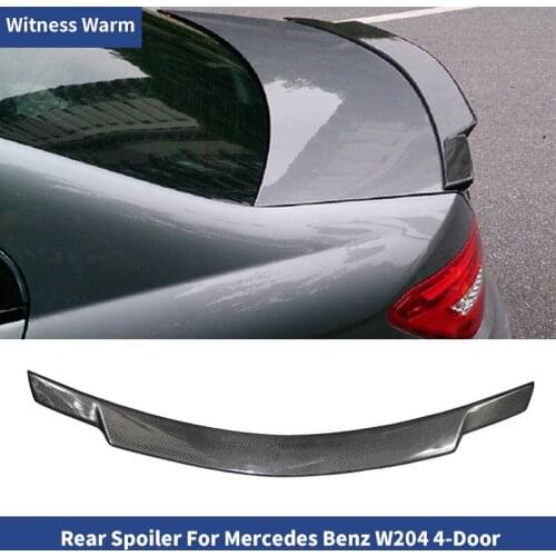W204 Spoiler Carbon Fiber Car Rear Wing Spoiler For Benz W204 C180 C200 C260 C280 C300 4 door Spoiler 2006-2015