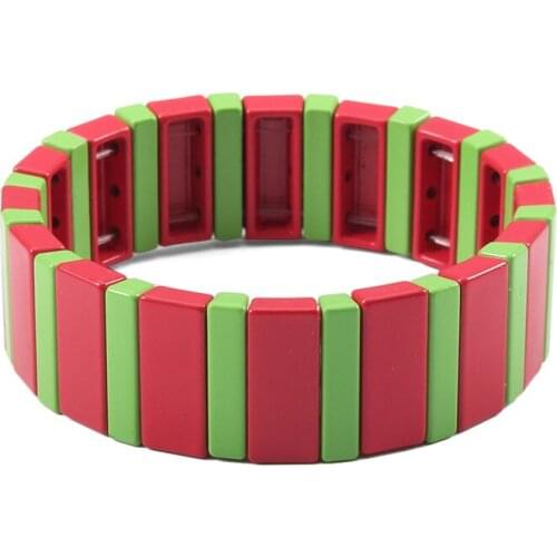 Bohemian Tibetan Beads Tila Tile Bracelet Rainbow Wrap Bracelet Christmas Charm Bracelets for Women Jewelry Armband Girls Gift