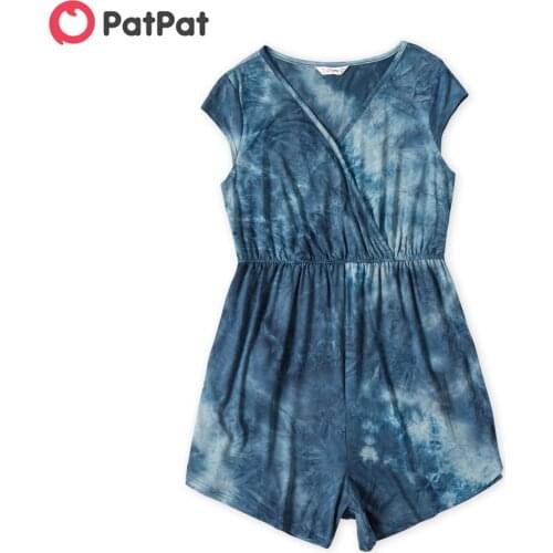 PatPat Maternity casual Tie dye Print Suspender pants